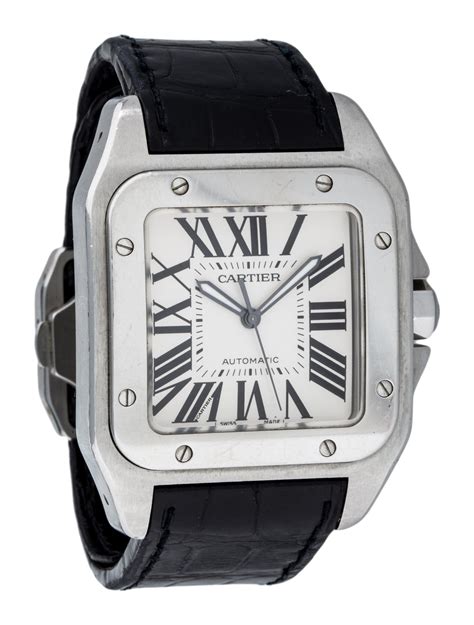 cartier santos watch band|cartier santos 100 watch band.